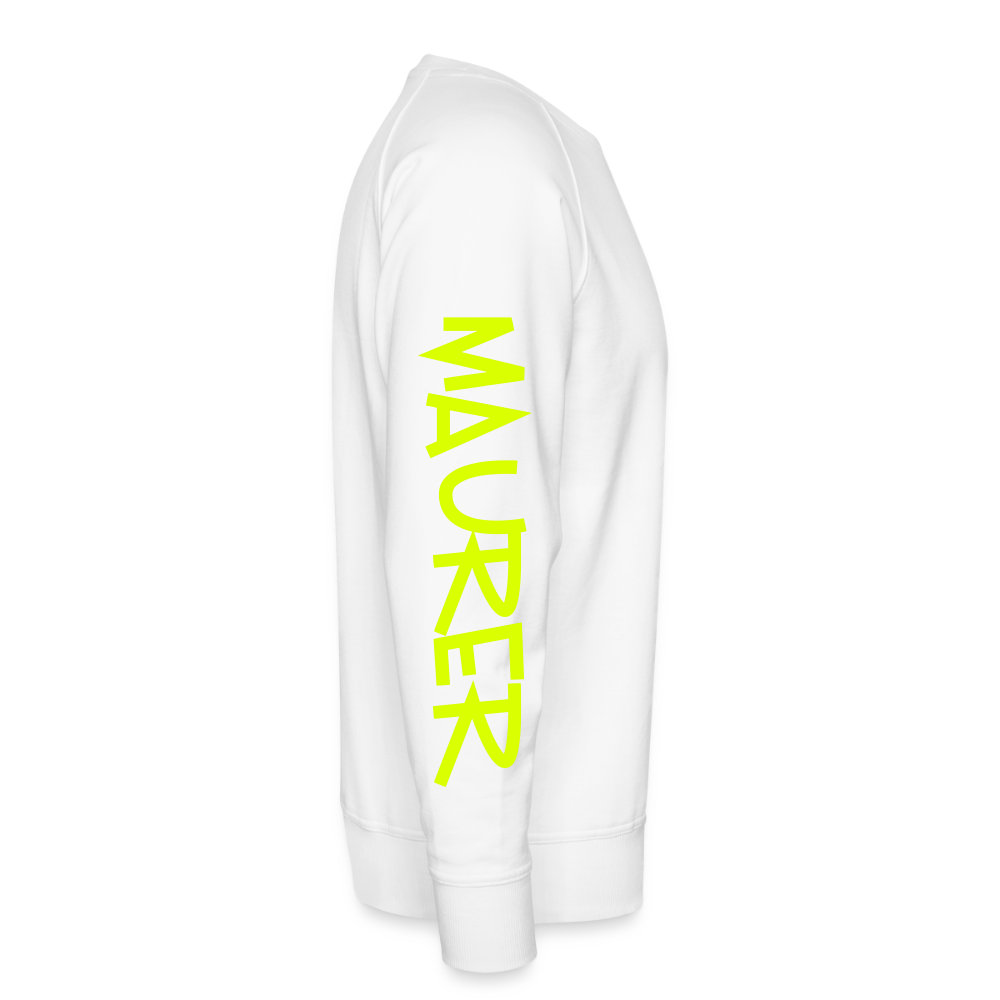 Unisex Premium Pullover "Maurer" neongelb Männer Premium Pullover