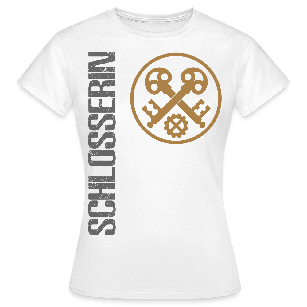 Frauen T-Shirt "Schlosserin" - Weiß