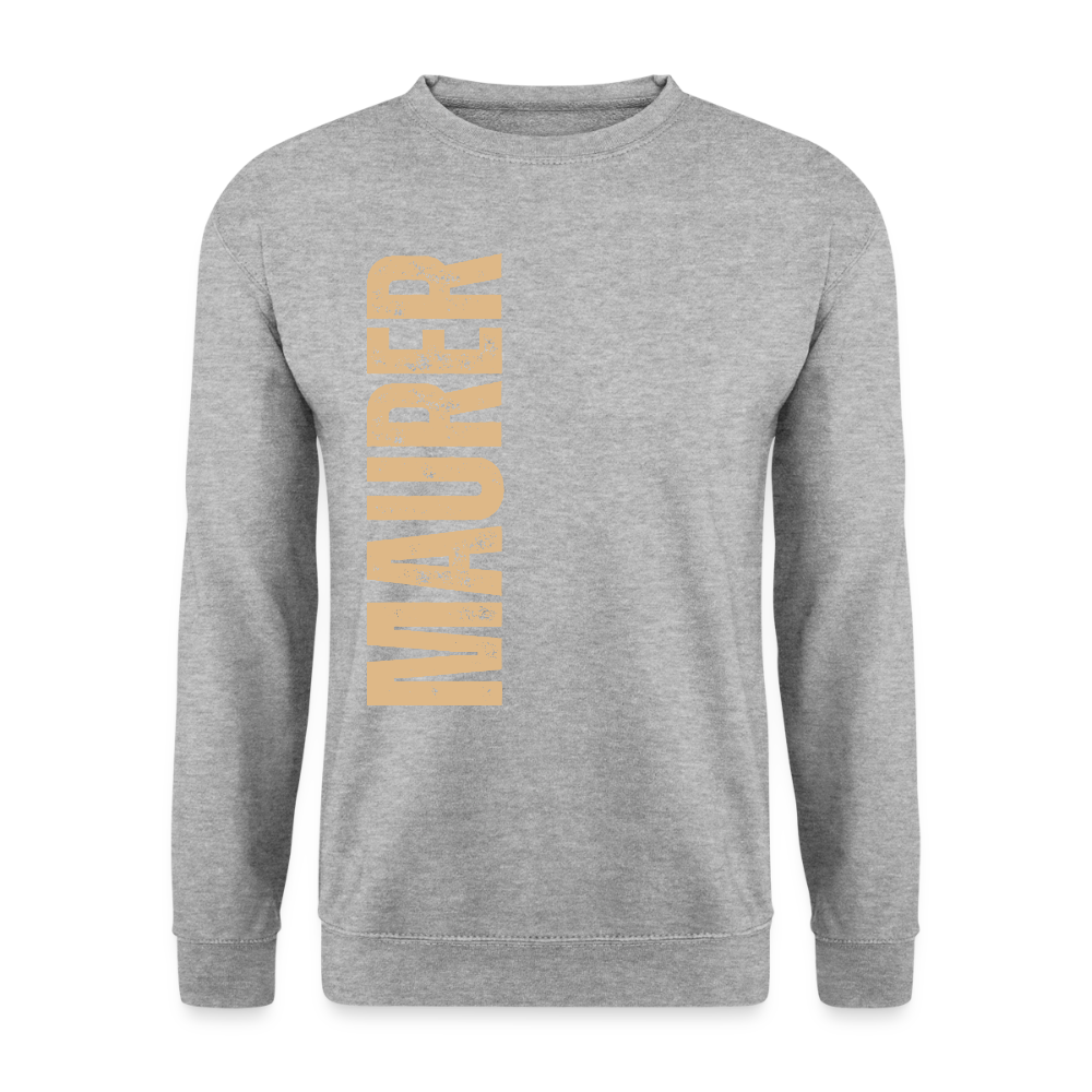 Unisex Pullover "Maurer" Weißgrau meliert Unisex Pullover