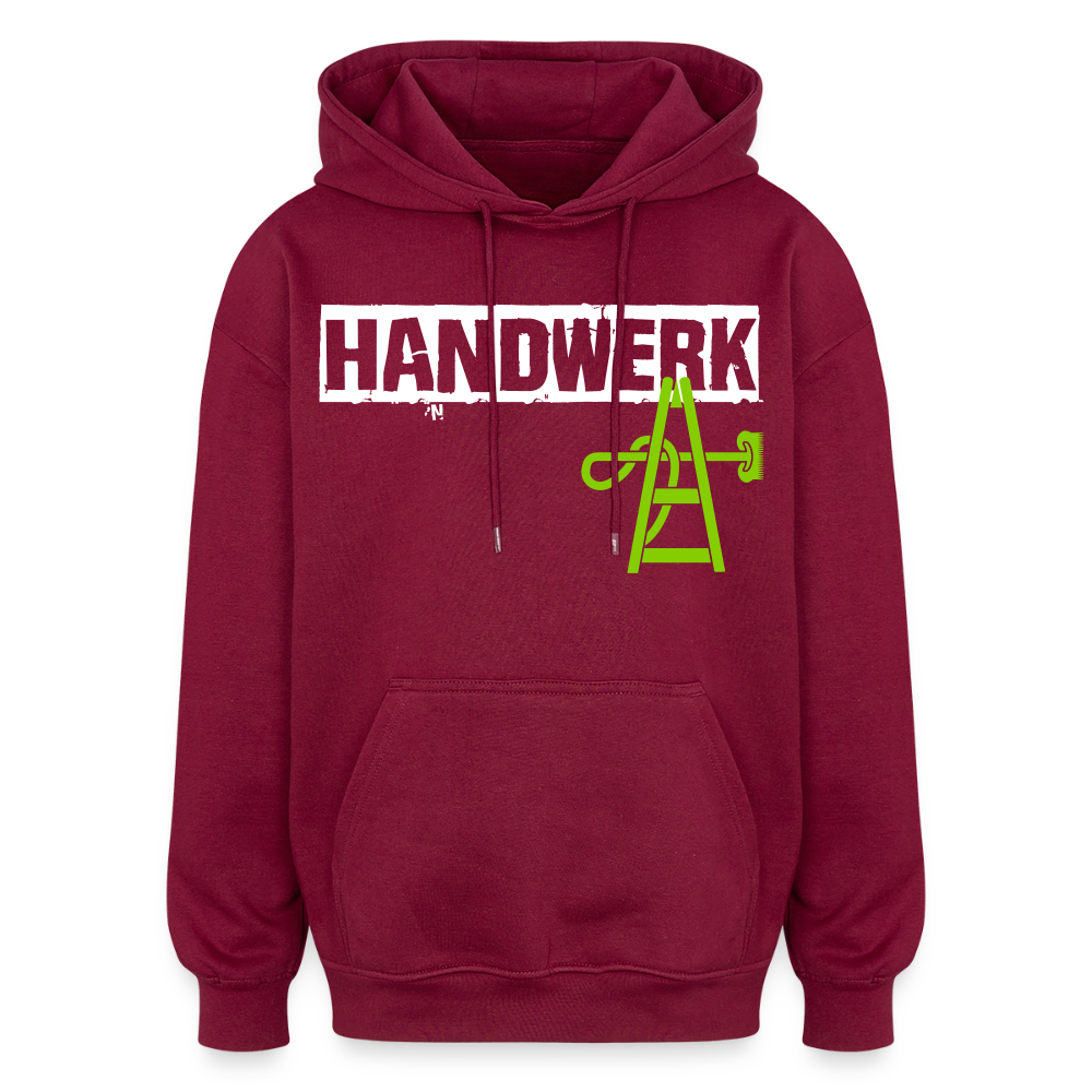 Oversized Unisex Hoodie "Gebäudereiniger" - Burgunderrot