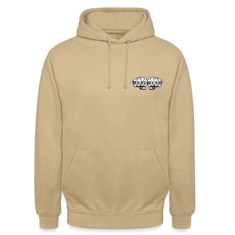 Unisex Hoodie "Heizungsbauer" (beidseitig bedruckt) - Beige