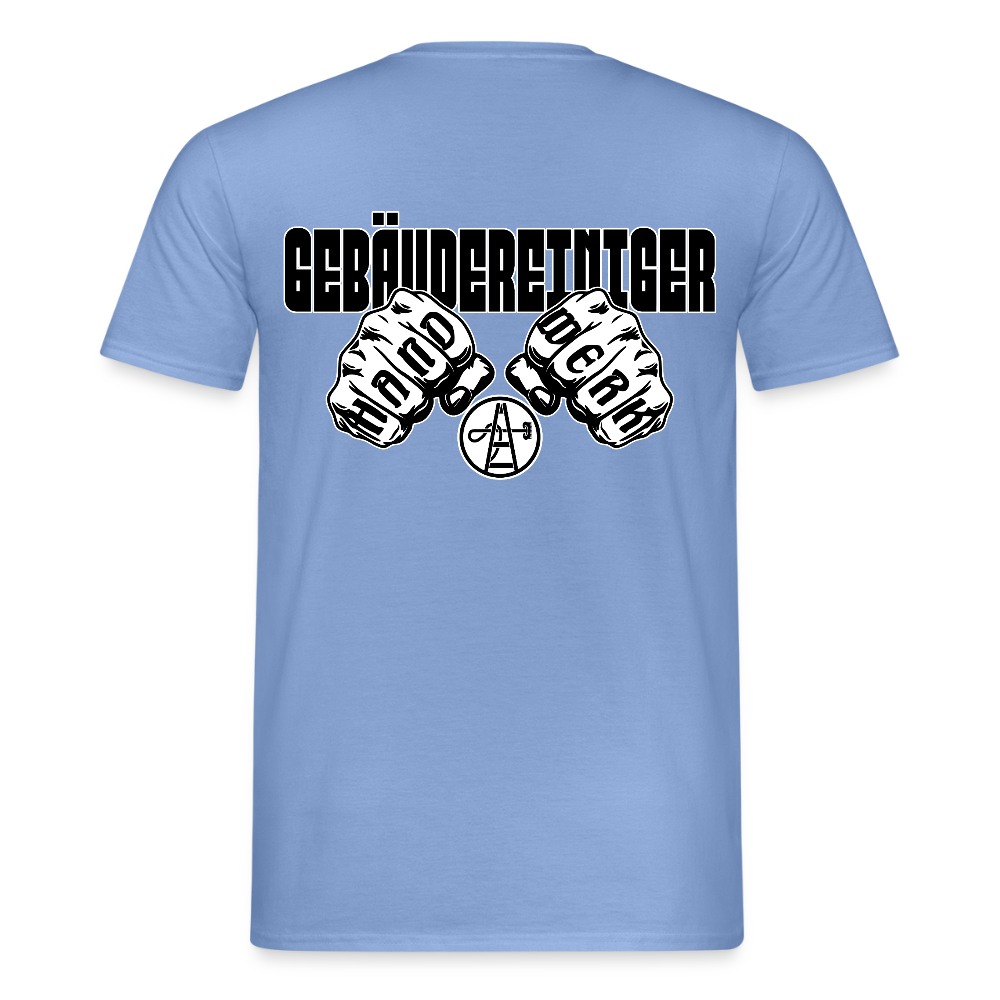 Unisex T-Shirt "Gebäudereiniger" (beidseitig bedruckt) - carolina blue