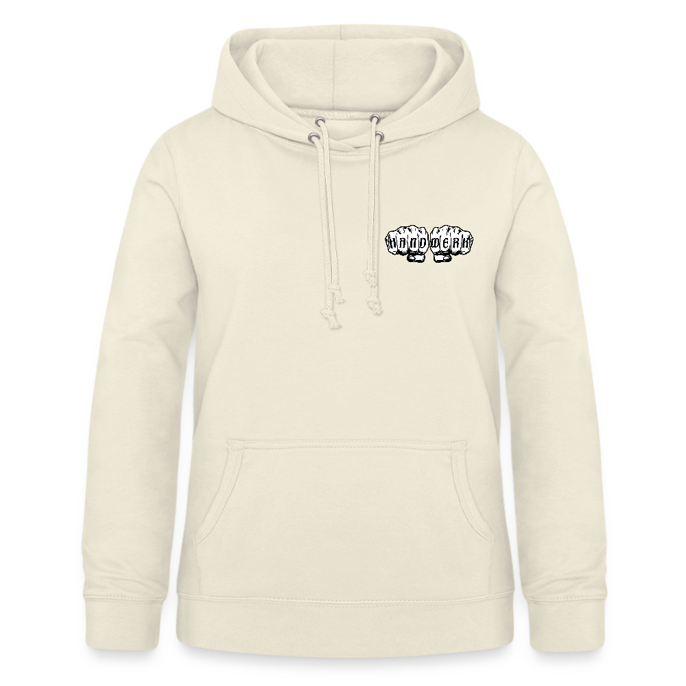 Frauen Hoodie "Bodenlegerin" (beidseitig beruckt) - Vanille-Milchshake