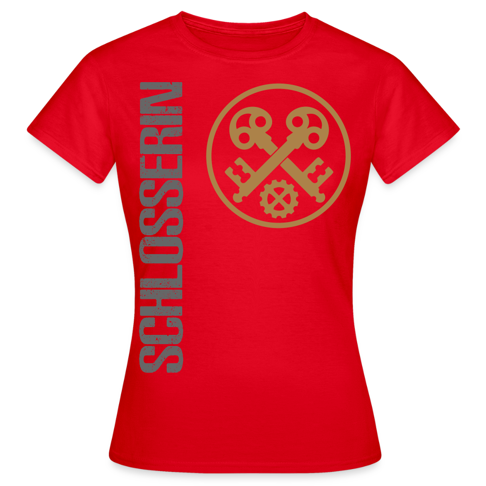 Frauen T-Shirt "Schlosserin" - Rot