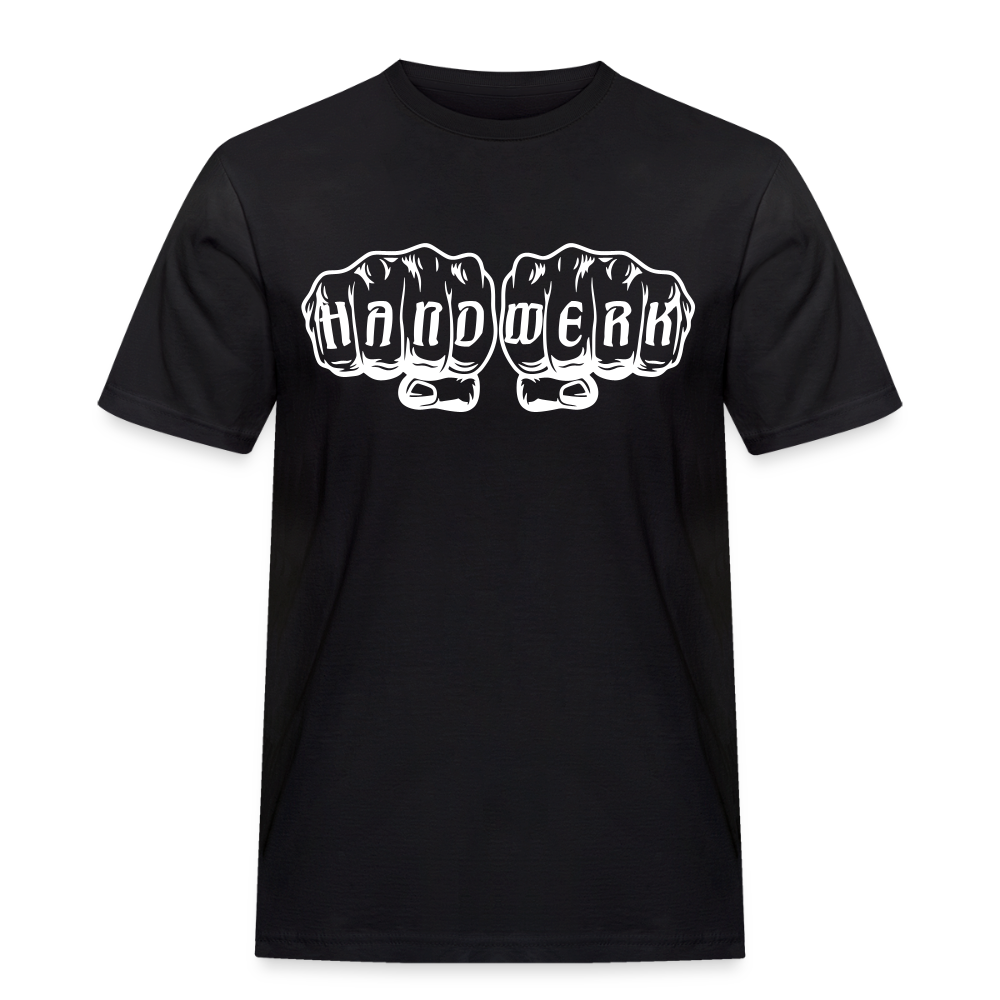 Männer Workwear T-Shirt "Handwerk" - Schwarz