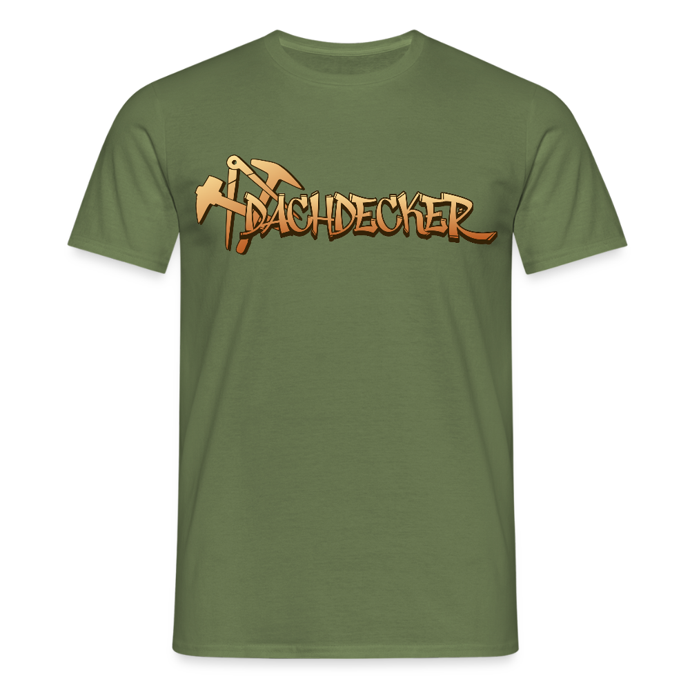 Unisex T-Shirt "Dachdecker" - Militärgrün