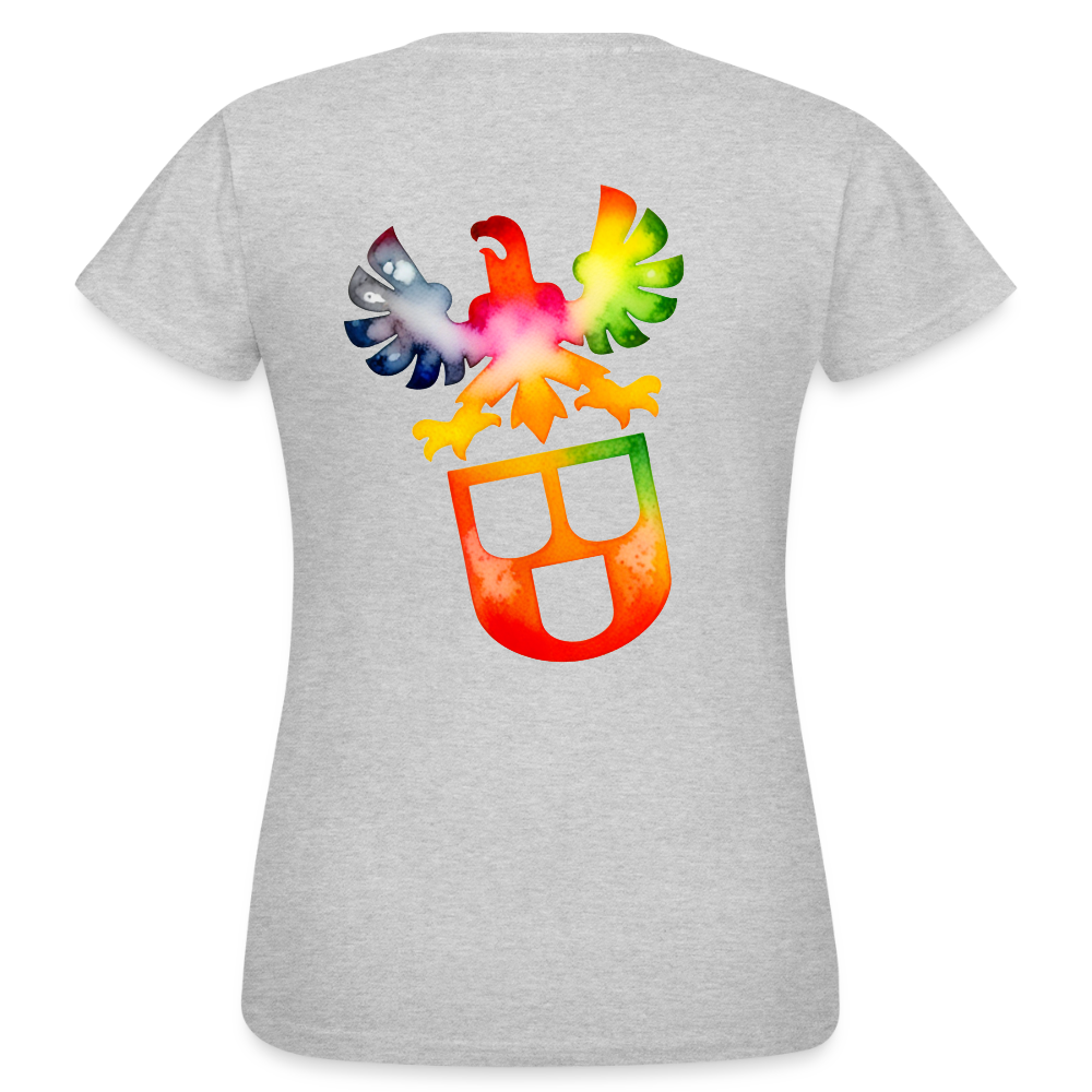Frauen T-Shirt "Maler" (beidseitig bedruckt) - Grau meliert
