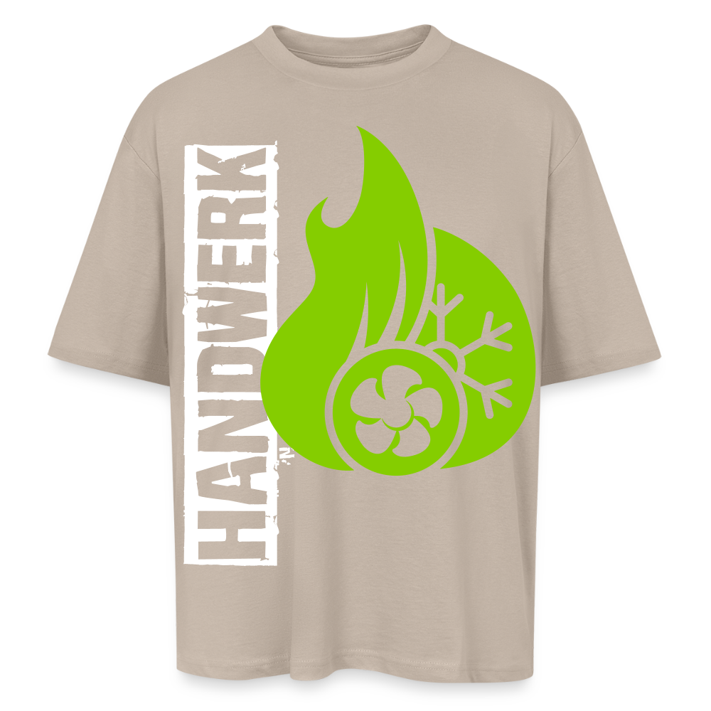 Oversized Unisex T-Shirt "Klimatechniker" Sahara Oversized Unisex T-Shirt