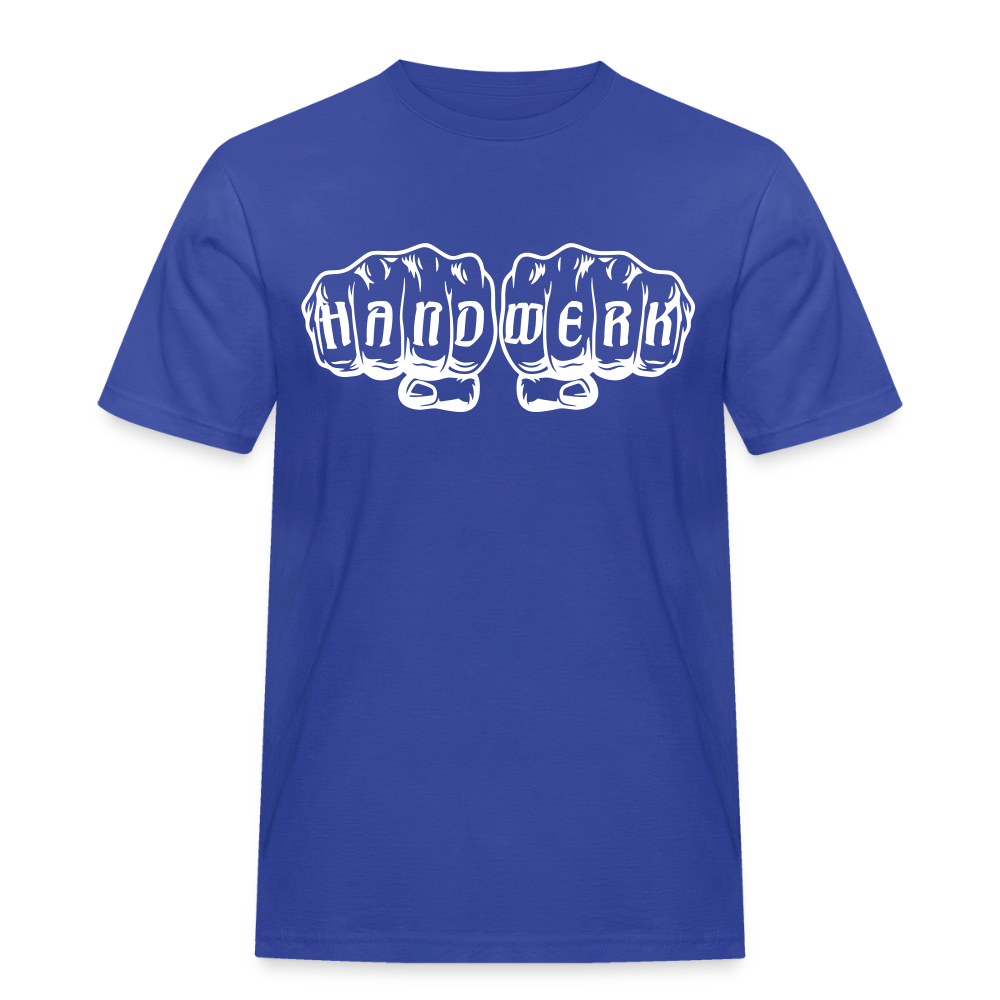 Männer Workwear T-Shirt "Handwerk" - Royalblau