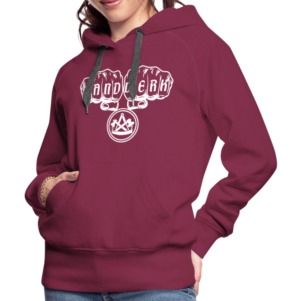 Frauen Premium Hoodie "Zimmermann" - Bordeaux