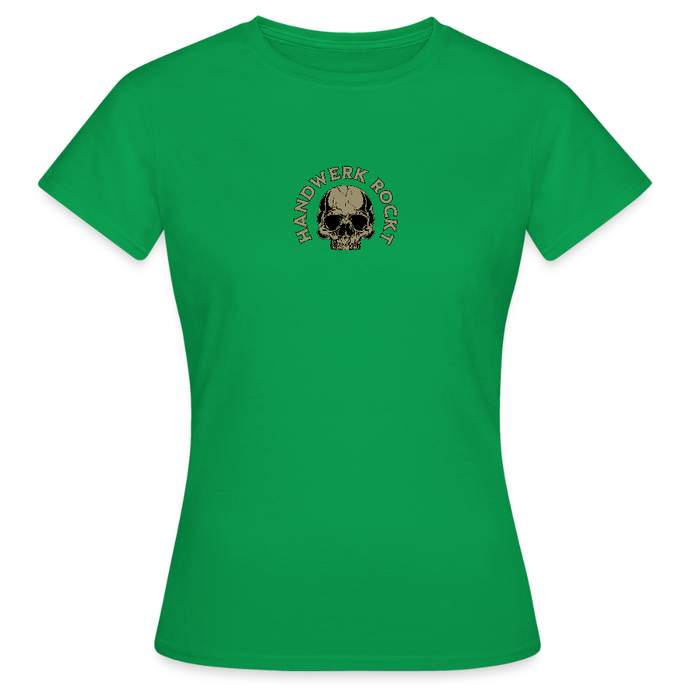 Frauen T-Shirt "Handwerk-Rockt" (beidseitig bedruckt) - Kelly Green