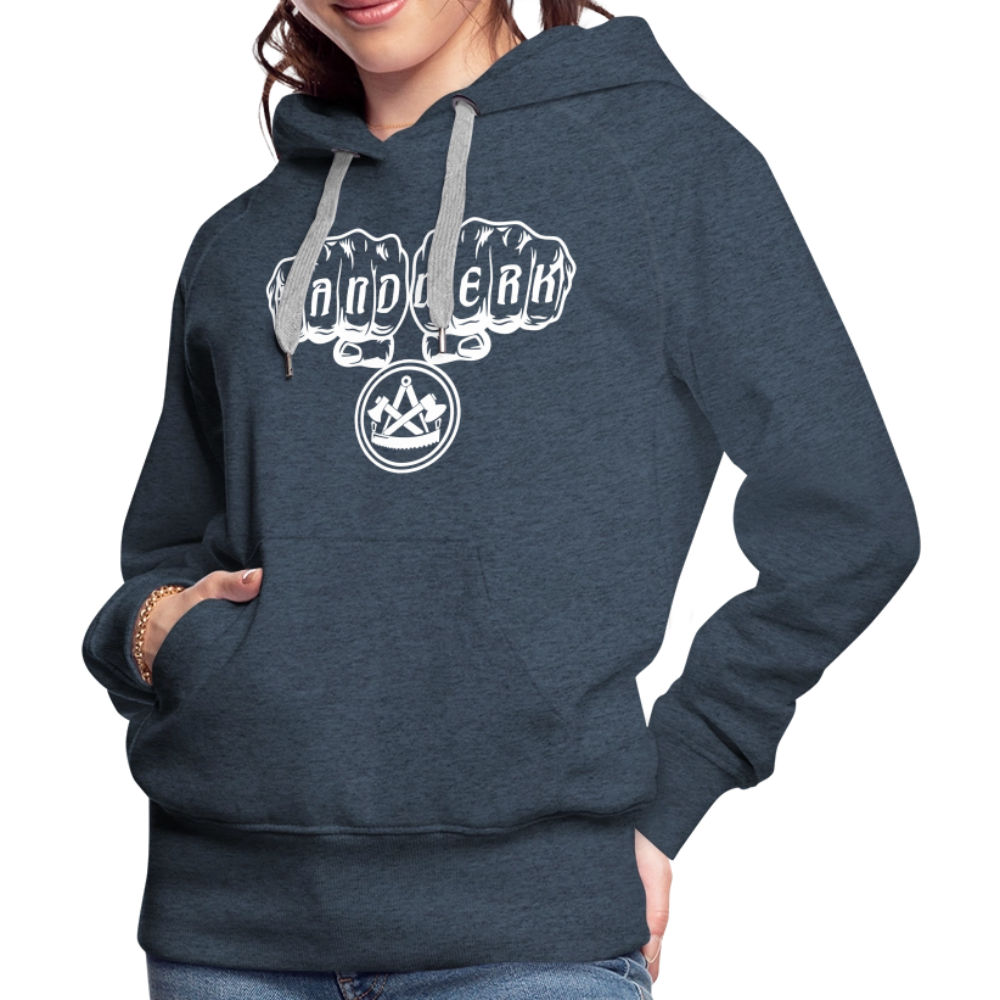 Frauen Premium Hoodie "Zimmermann" - Jeansblau