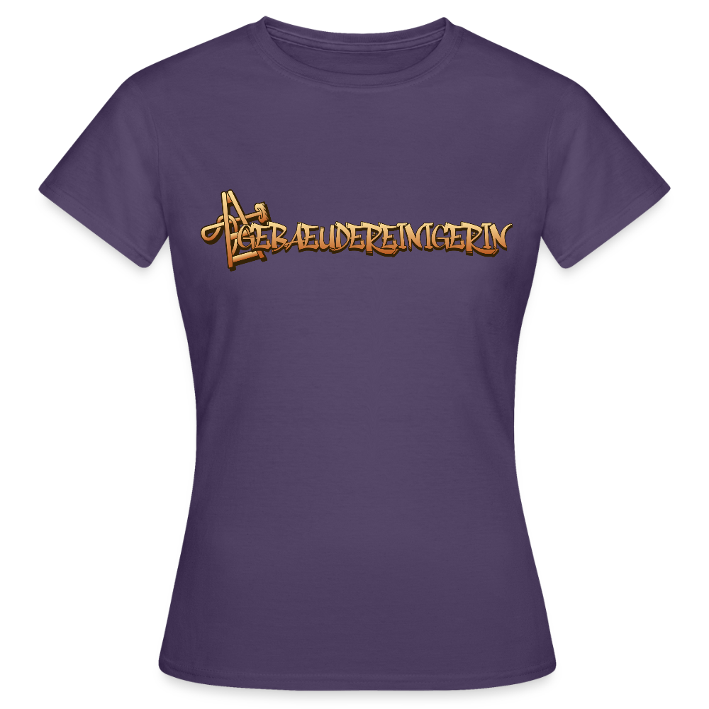 Frauen T-Shirt "Gebäudereinigerin" - Dunkellila