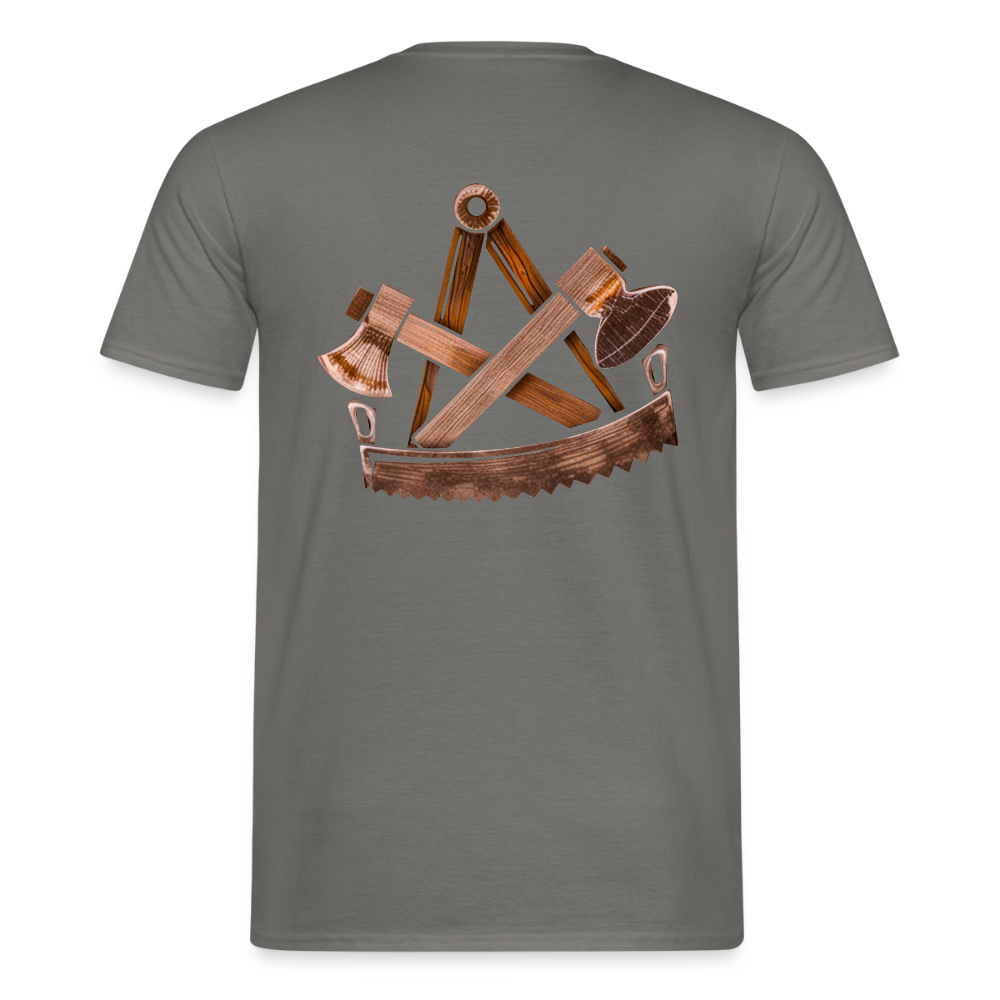 Unisex T-Shirt "Zimmermann" (beidseitig bedruckt) - Graphit