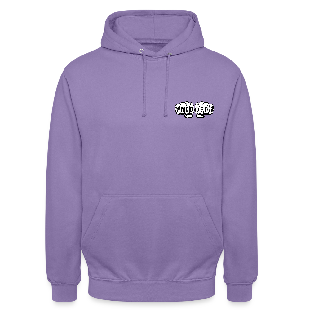 Unisex Hoodie "Heizungsbauer" (beidseitig bedruckt) - Lavendel