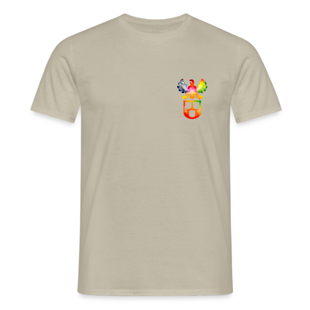 Unisex T-Shirt "Maler" (beidseitig bedruckt) - Sandbeige