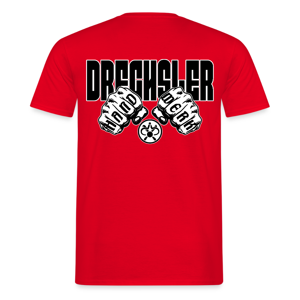 Unisex T-Shirt "Drechsler" (beidseitig bedruckt) - Rot