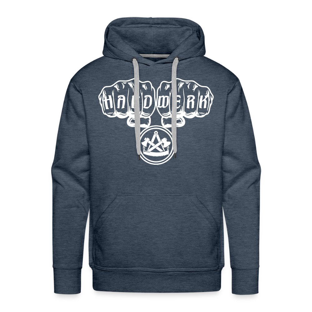 Männer Premium Hoodie "Zimmermann" - Jeansblau