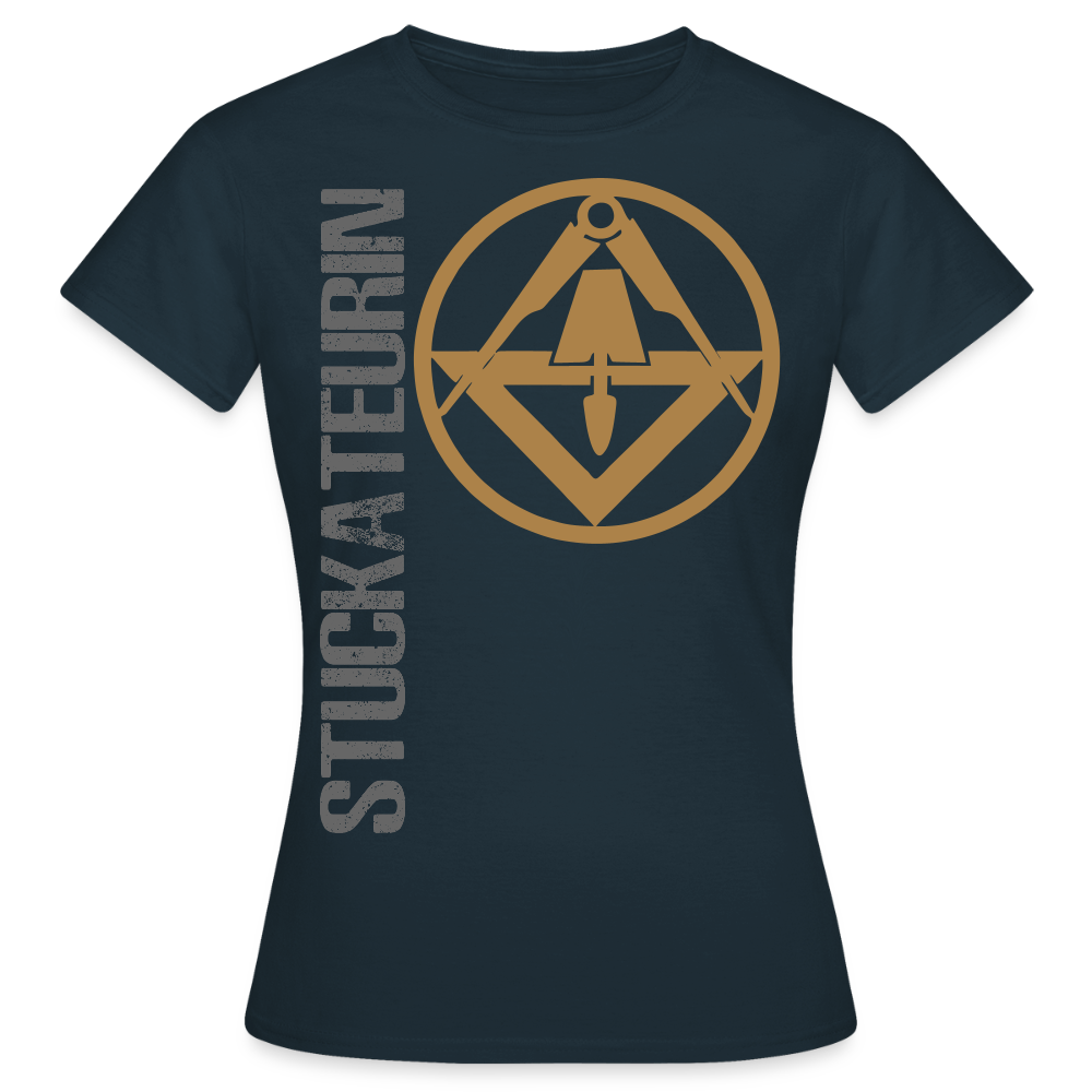 Frauen T-Shirt "Stuckateurin" - Navy