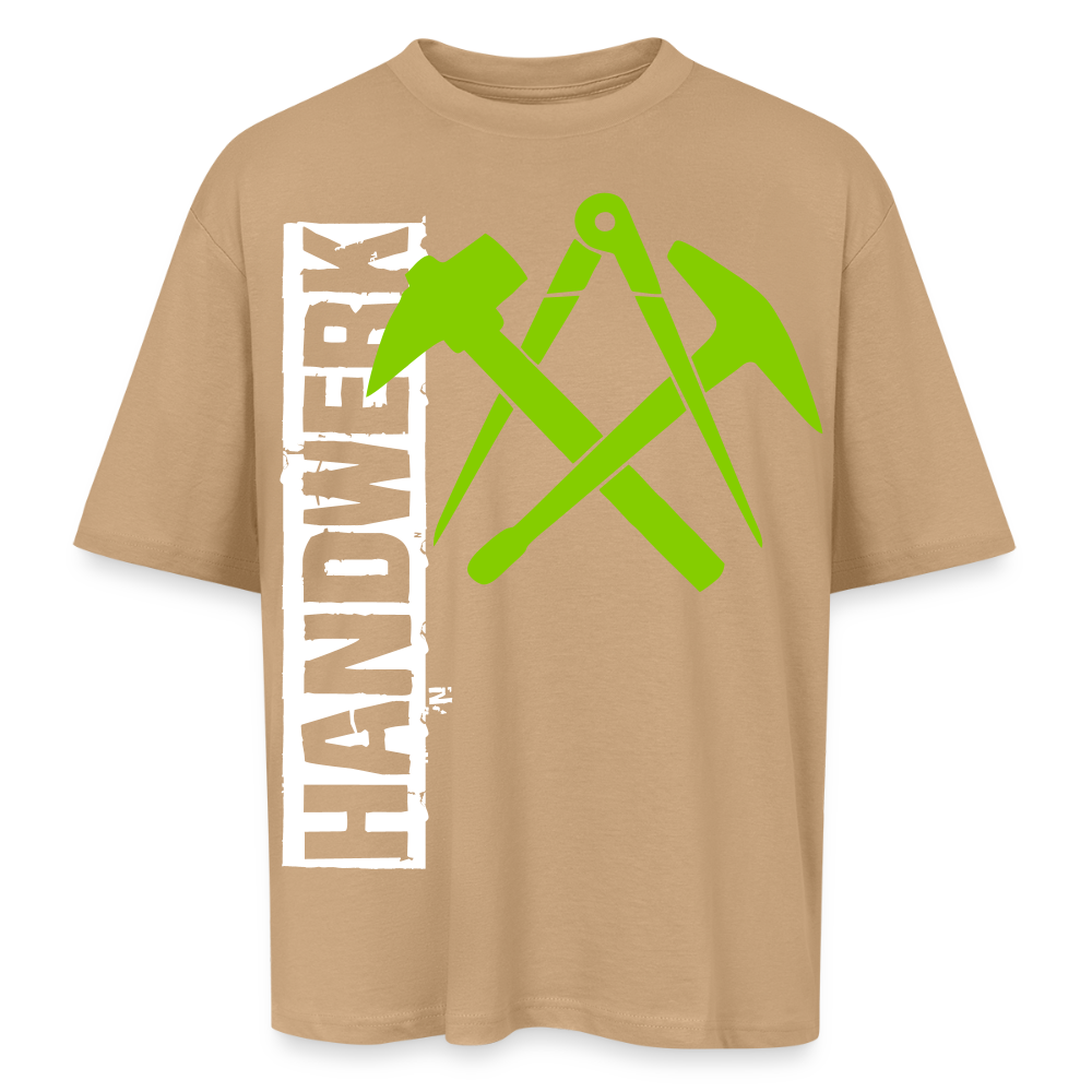 Oversized Unisex T-Shirt "Dachdecker" Beige Oversized Unisex T-Shirt