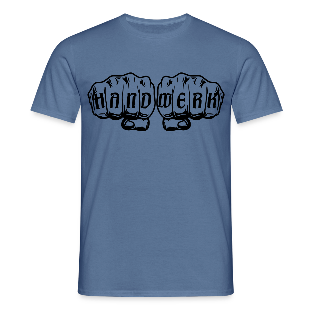 Unisex T-Shirt "Handwerk" Taubenblau Männer T-Shirt