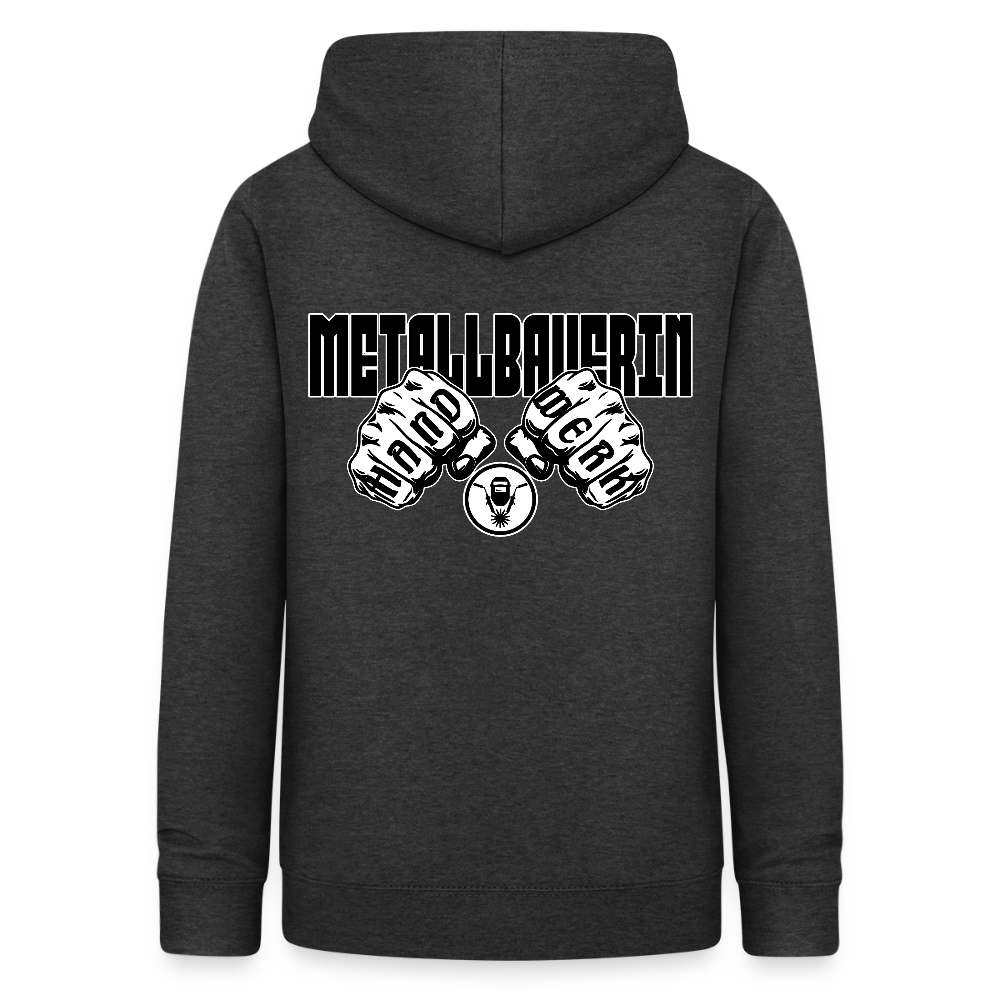 Frauen Hoodie "Metallbauerin" (beidseitig beruckt) - Anthrazit
