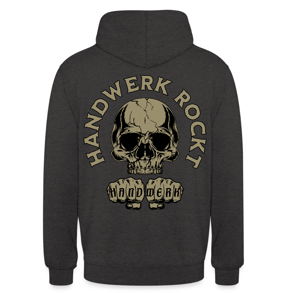 Unisex Hoodie "Handwerk-Rockt" (beidseitig bedruckt) - Anthrazit