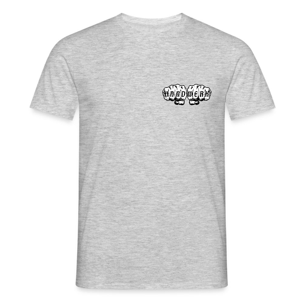 Unisex T-Shirt "Drechsler" (beidseitig bedruckt) - Grau meliert