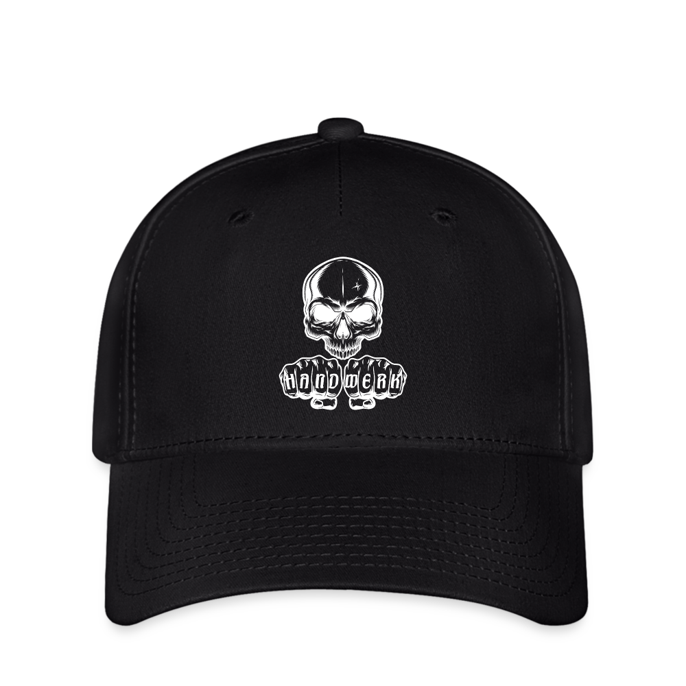 Flexfit Cap "Skull-Handwerk" Schwarz Flexfit Cap