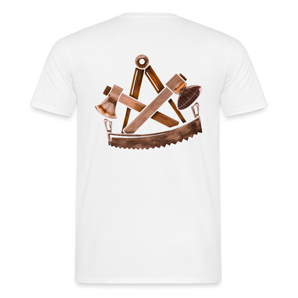 Unisex T-Shirt "Zimmermann" (beidseitig bedruckt) - Weiß