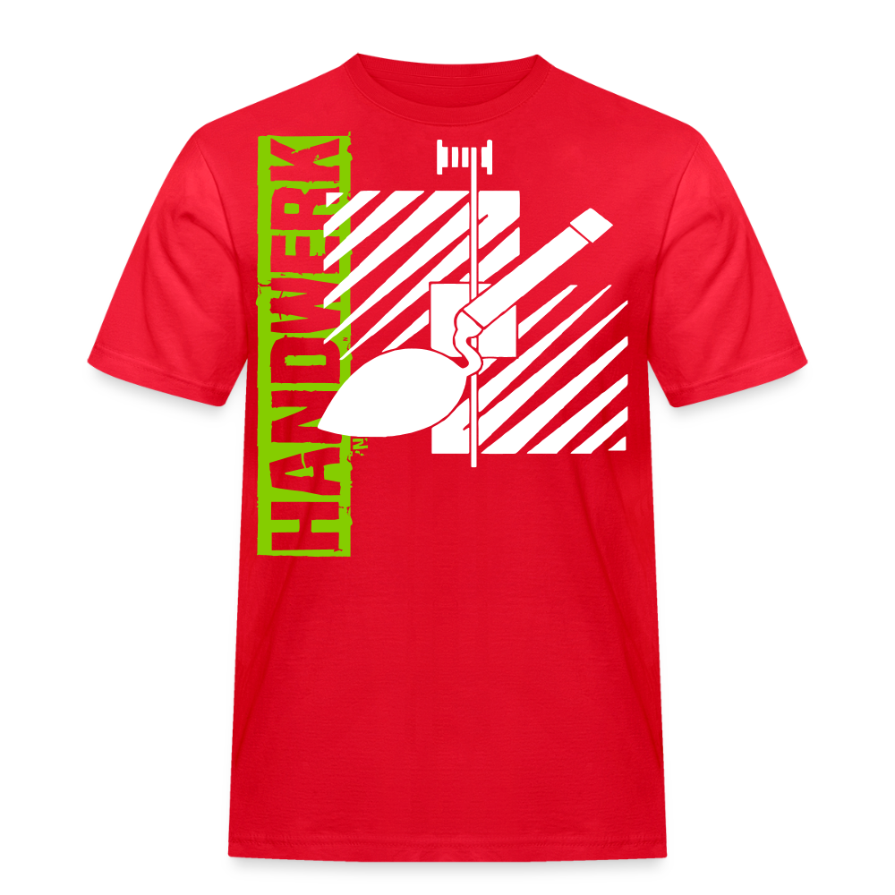 Unisex Workwear T-Shirt "Fliesenleger" - Rot