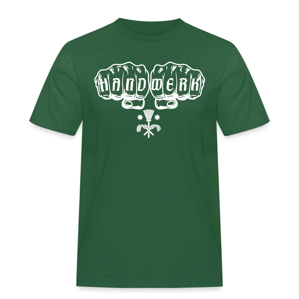 Männer Workwear T-Shirt "Schornsteinfeger" - Flaschengrün