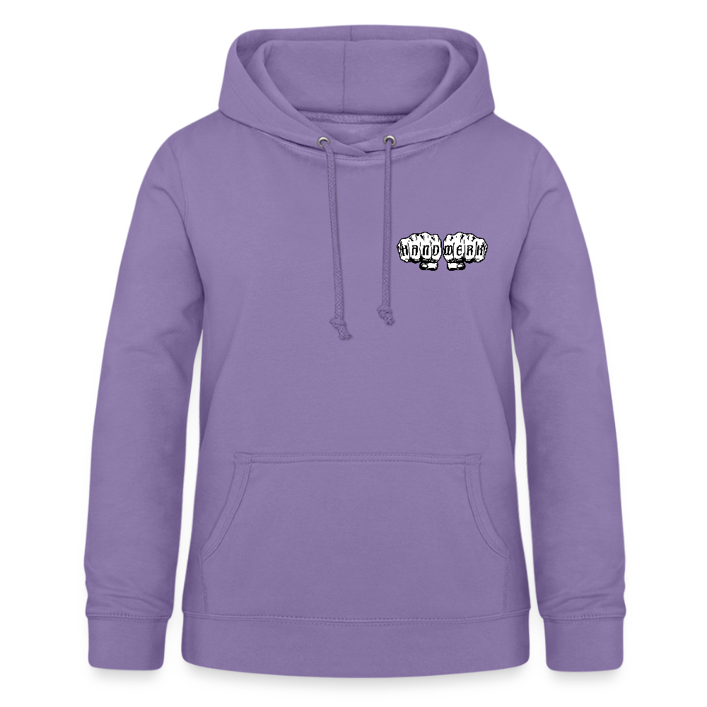Frauen Hoodie "Bodenlegerin" (beidseitig beruckt) - Lavendel