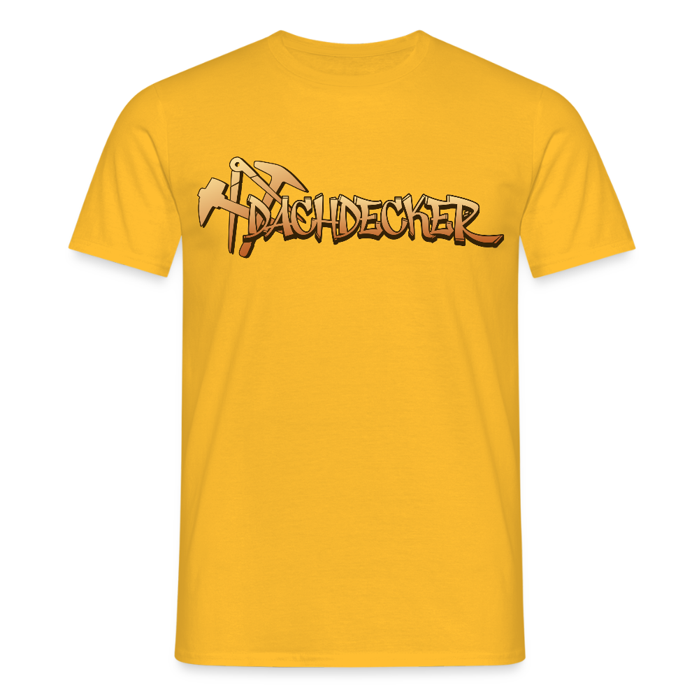 Unisex T-Shirt "Dachdecker" - Gelb