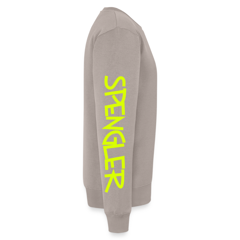 Unisex Premium Pullover "Spengler" neongelb - Taupe