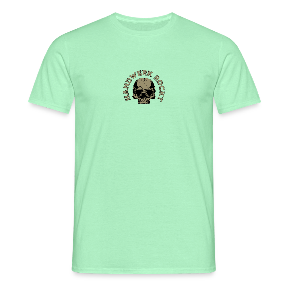 Unisex T-Shirt "Handwerk-Rockt" (beidseitig bedruckt) - Mintgrün
