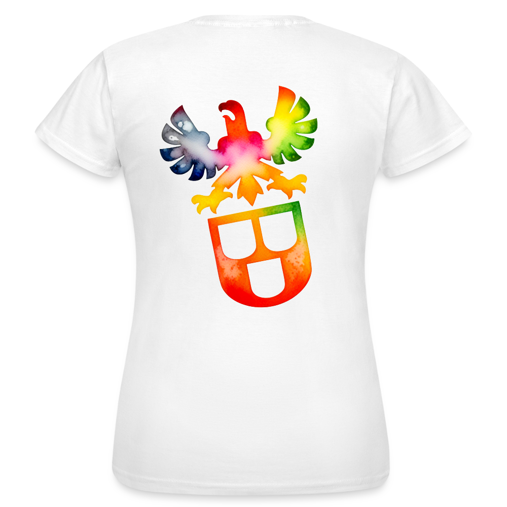 Frauen T-Shirt "Maler" (beidseitig bedruckt) - Weiß