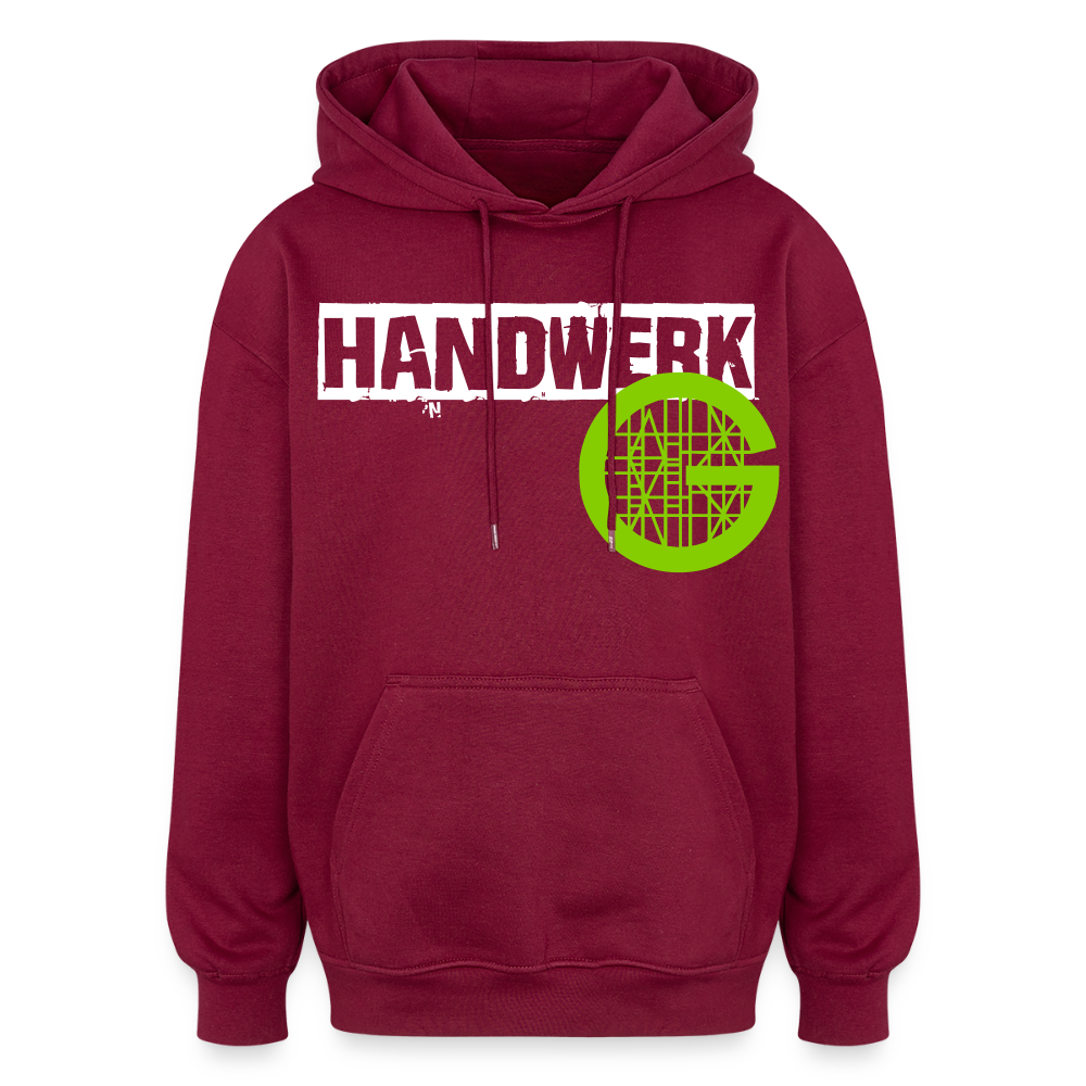 Oversized Unisex Hoodie "Gerüstbauer" - Burgunderrot