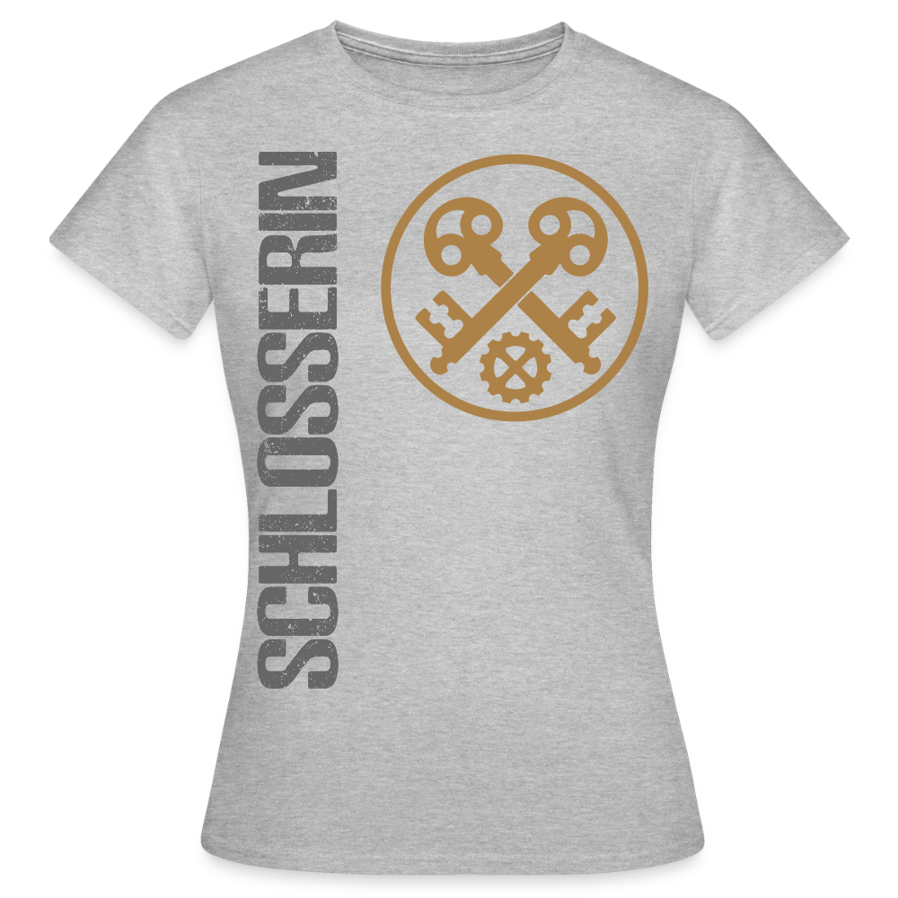 Frauen T-Shirt "Schlosserin" - Grau meliert