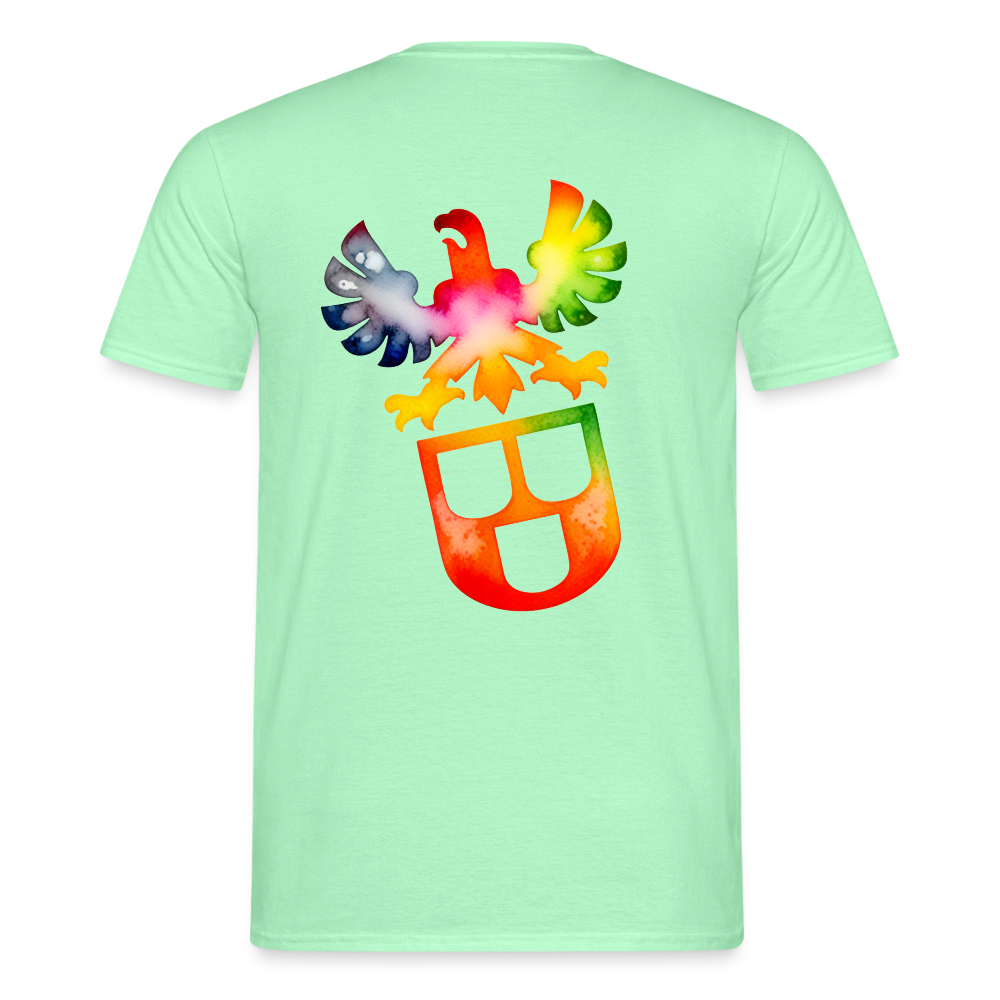 Unisex T-Shirt "Maler" (beidseitig bedruckt) - Mintgrün