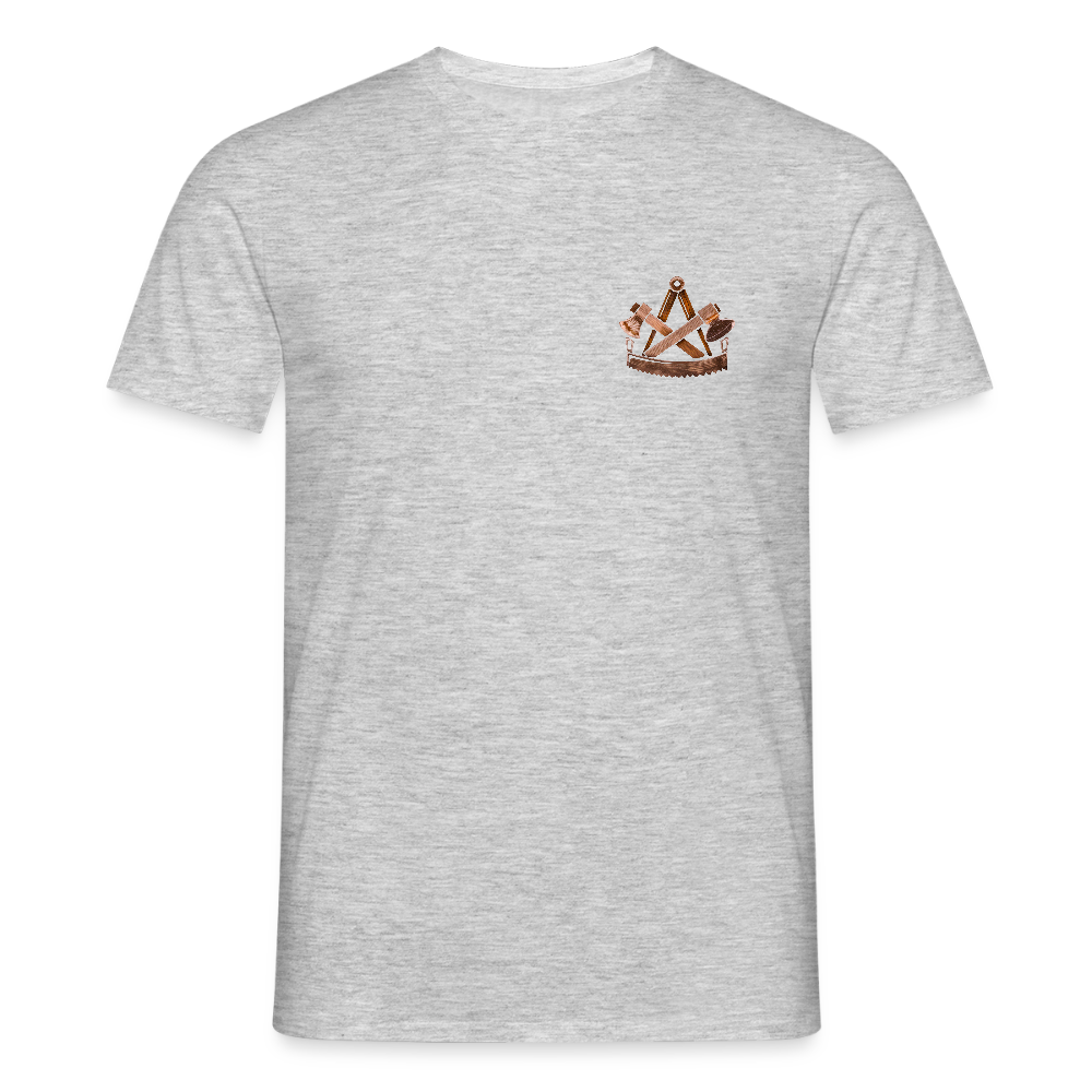 Unisex T-Shirt "Zimmermann" (beidseitig bedruckt) - Grau meliert