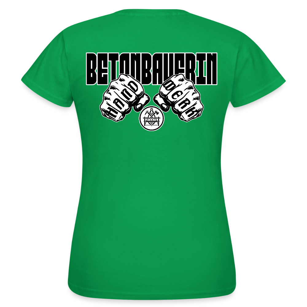 Frauen T-Shirt "Betonbauerin" (beidseitig bedruckt) - Kelly Green