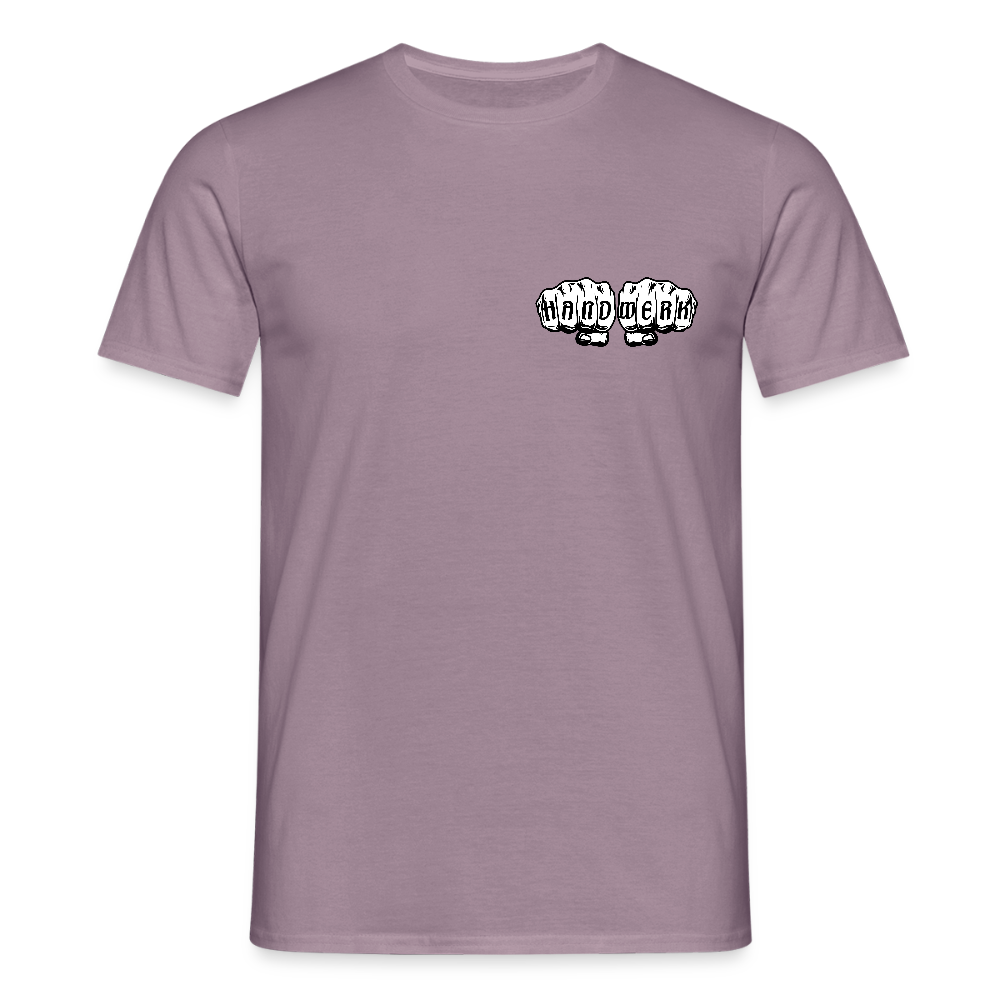 Unisex T-Shirt "Drechsler" (beidseitig bedruckt) - Lilagrau