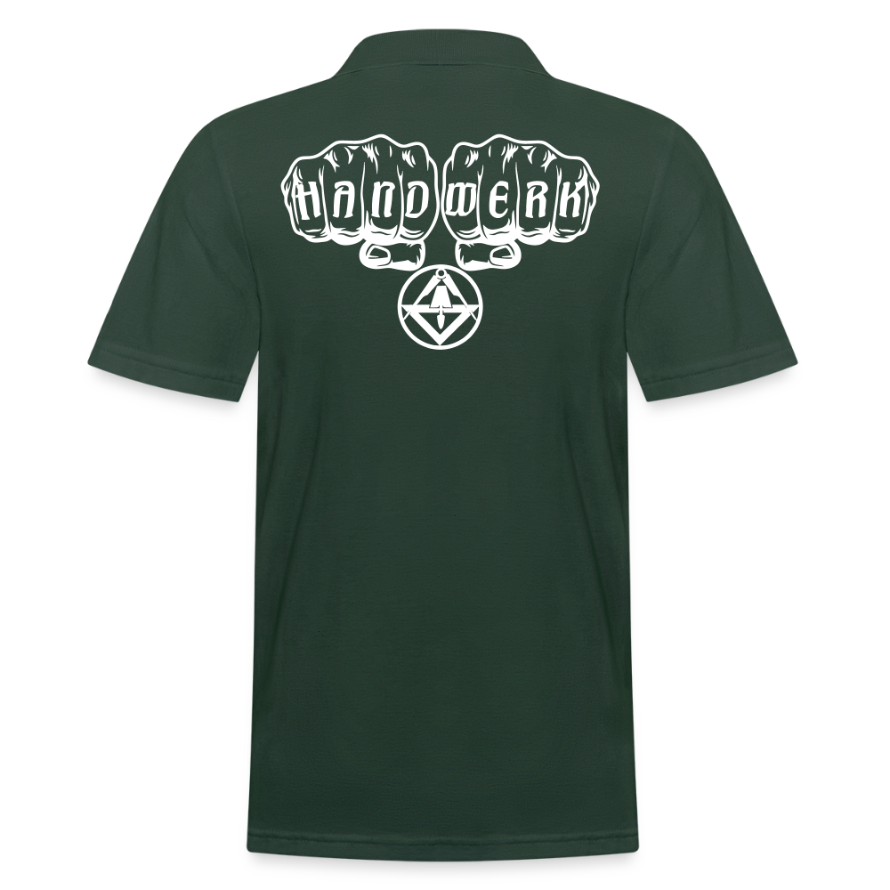 Männer Poloshirt "Stuckateur" - Tannengrün