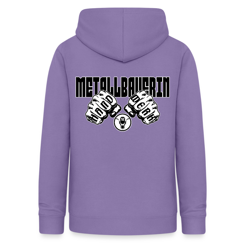 Frauen Hoodie "Metallbauerin" (beidseitig beruckt) - Lavendel