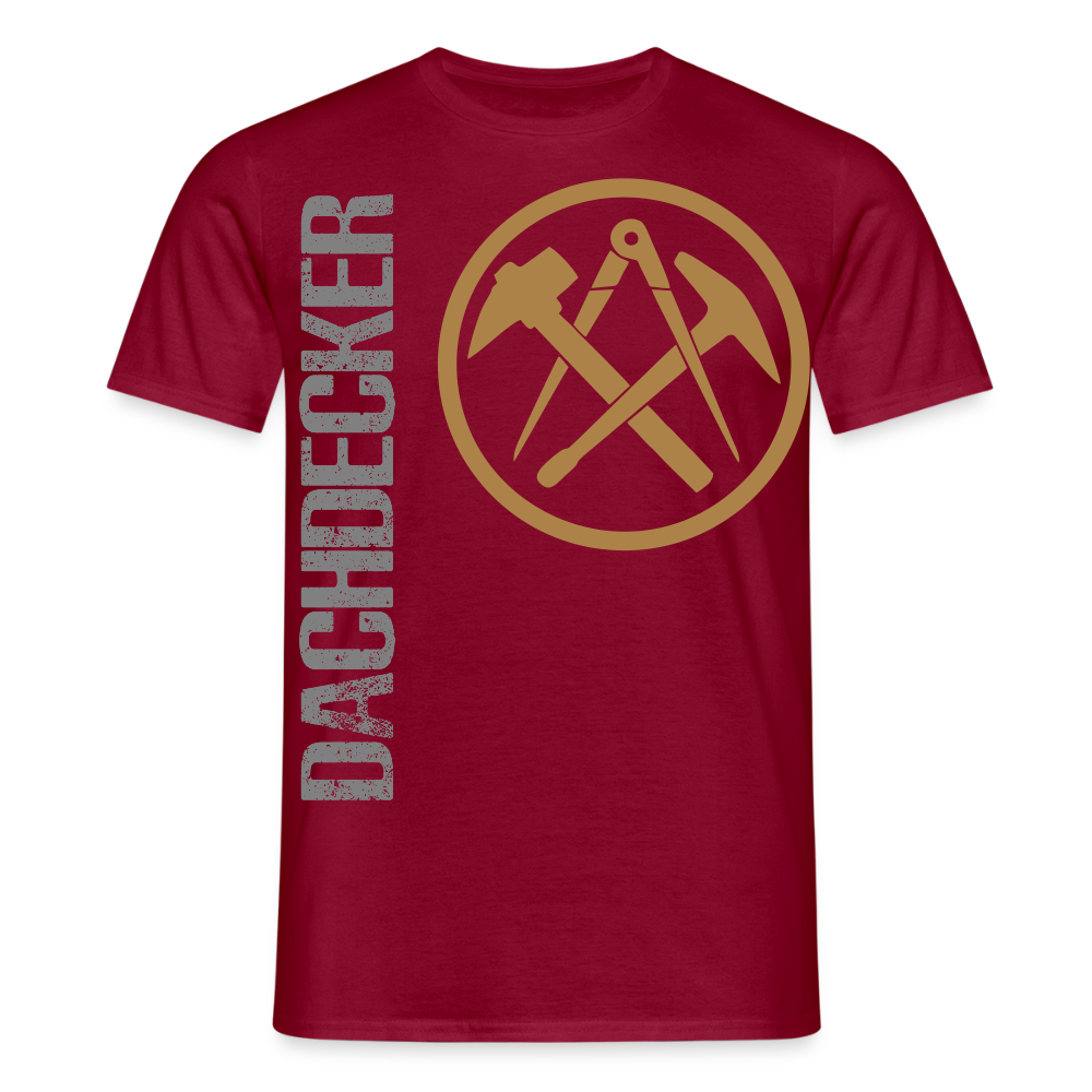 Unisex T-Shirt "Dachdecker" Ziegelrot Männer T-Shirt