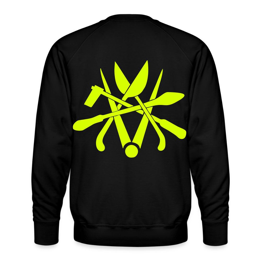 Unisex Premium Pullover "Spengler" neongelb - Schwarz