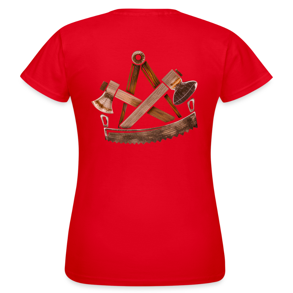 Frauen T-Shirt "Zimmermann" (beidseitig bedruckt) - Rot