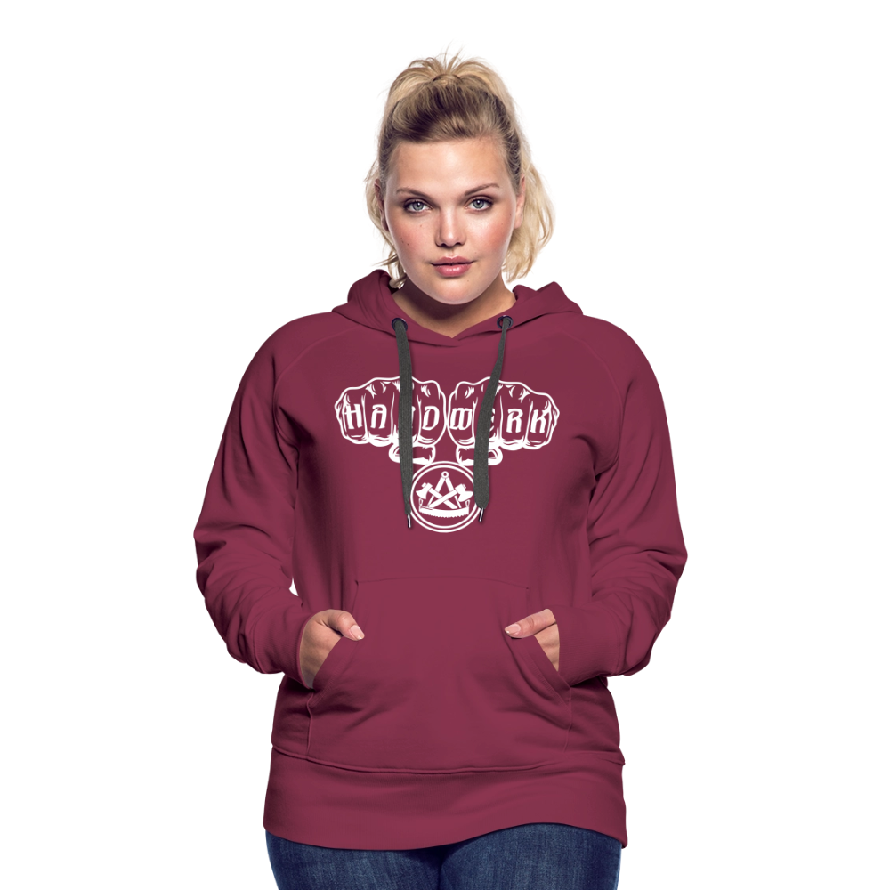 Frauen Premium Hoodie "Zimmermann" - Bordeaux