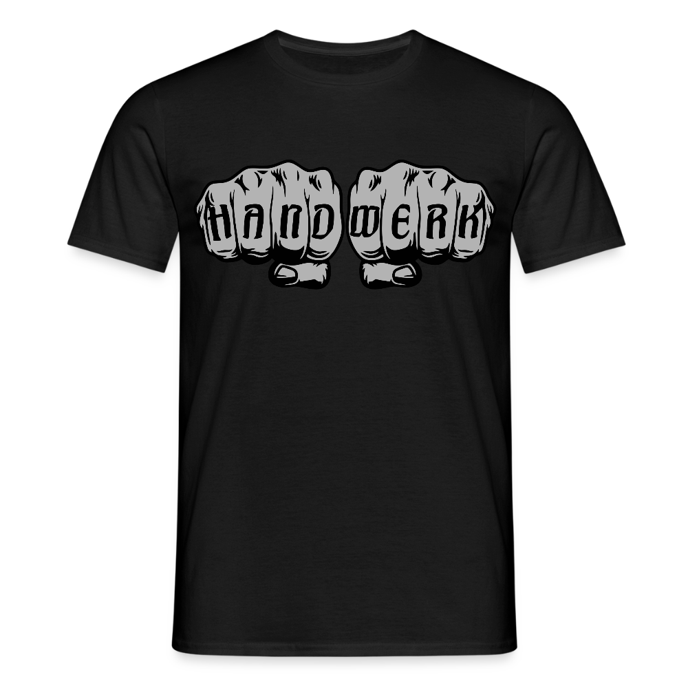 Unisex T-Shirt "Power-Handwerk" Schwarz Männer T-Shirt